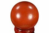 Polished Red Jasper Sphere - Brazil #116026-1